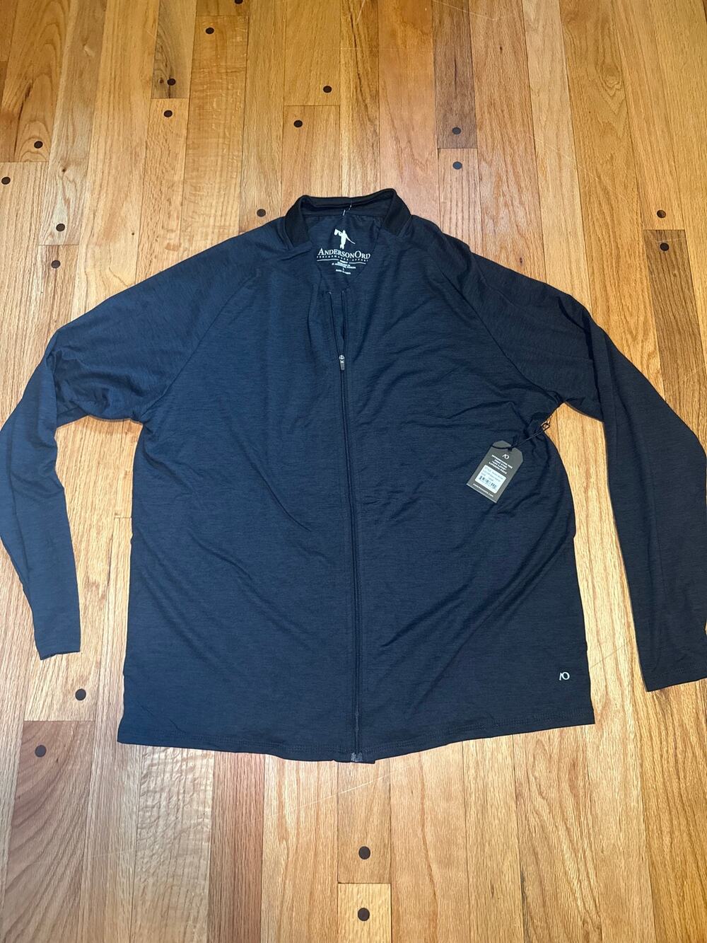 NEW AndersonOrd Solution Bomber Mens L Lightweight Full Zip Golf Shirt Jacket